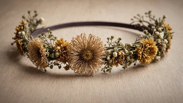 Serre-tête fleur séchée : élégance naturelle à porter